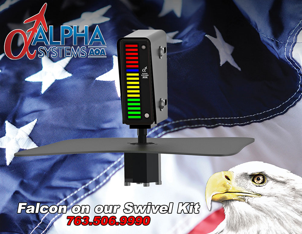 Alpha Systems AOA Falcon Angle of Attack Indicator on a swivel mount AD